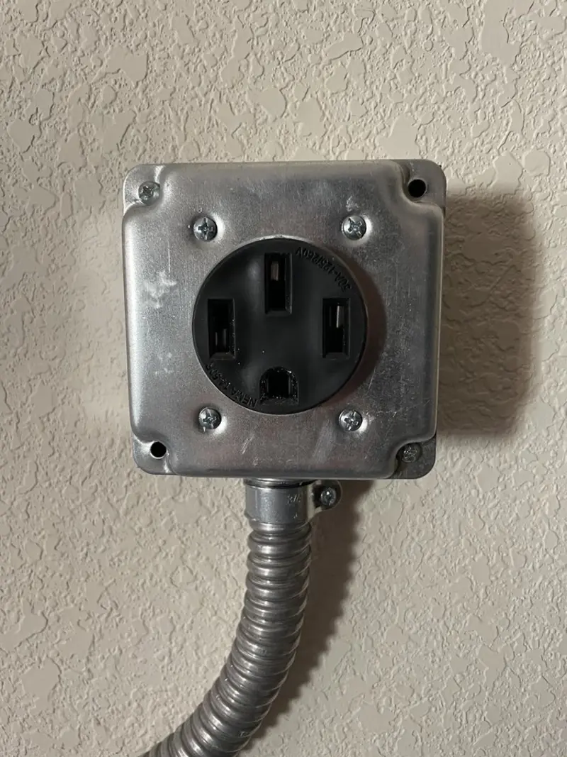 NEMA 14-50 outlet installed for Smart Home Electrical in Goddard